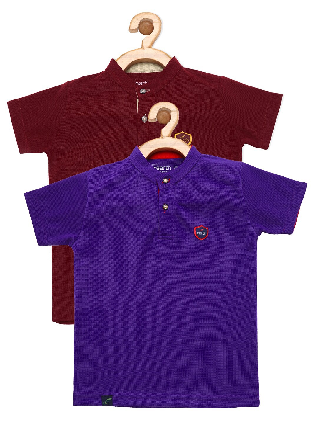 

earth conscious Boys Pack Of 2 T-shirts, Maroon