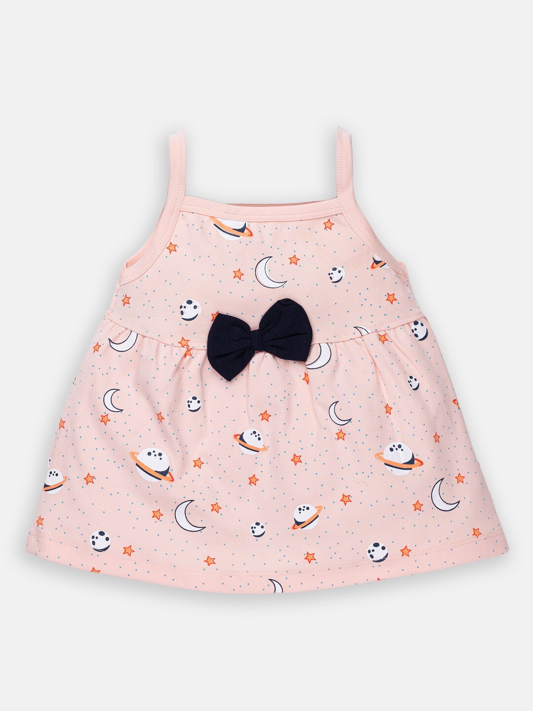 

AMUL Kandyfloss Girls Cream-Coloured A-Line Dress