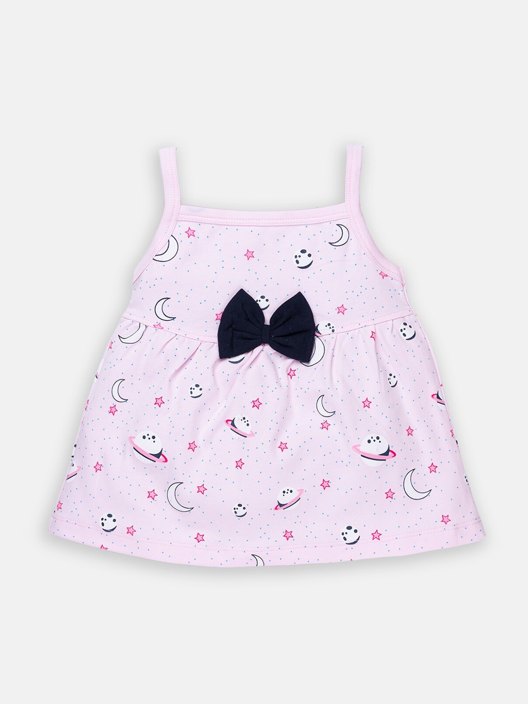 

AMUL Girls Kandyfloss Blue A-Line Cotton Dress