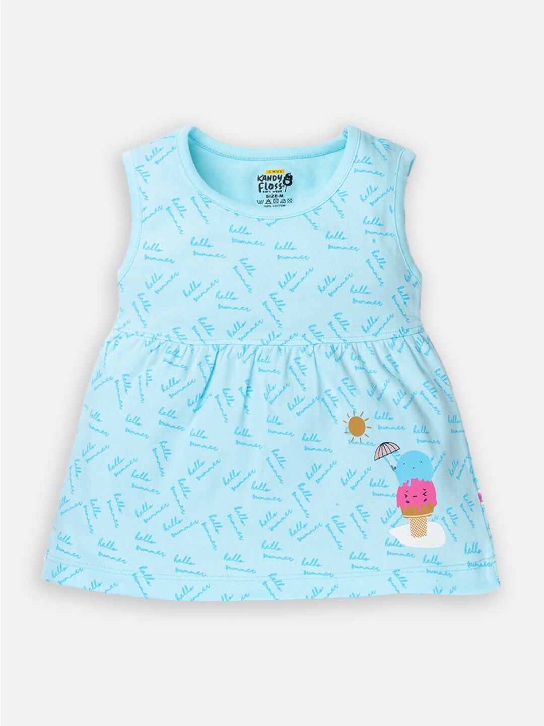 

AMUL Kandyfloss Blue A-Line Dress
