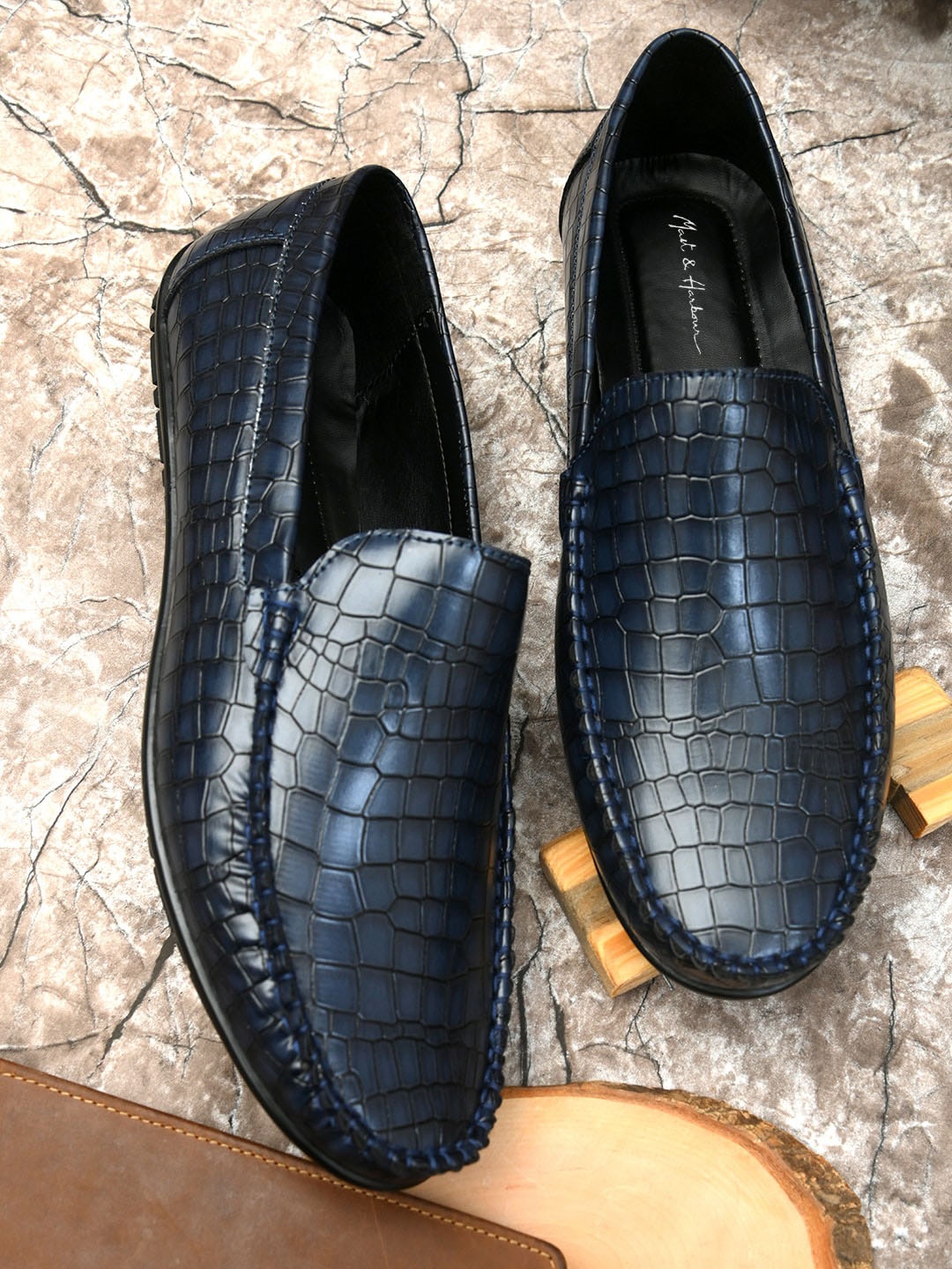 

Mast & Harbour Men Blue Textured Espadrilles