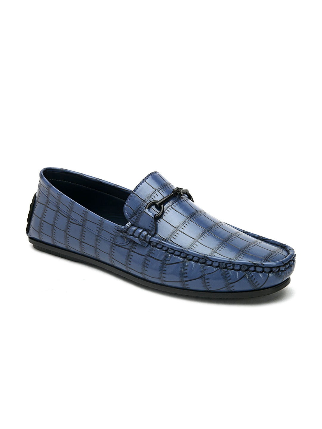 

Mast & Harbour Men Blue Printed Loafers