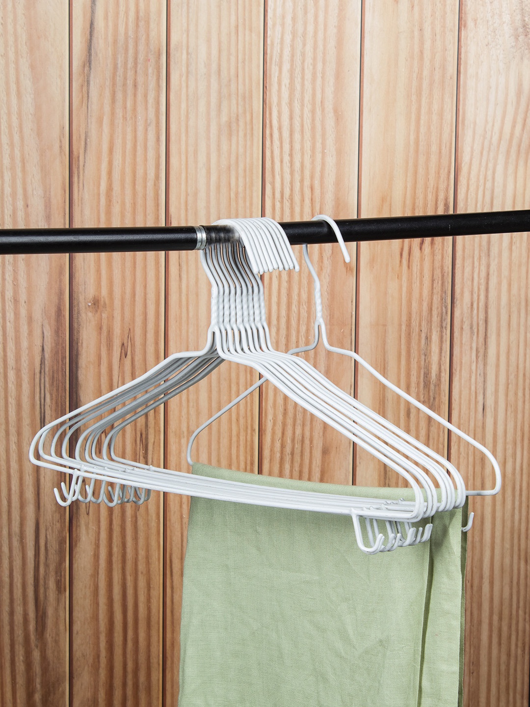 

MARKET99 Set Of 10 Grey Solid Cloth Bar Hangers
