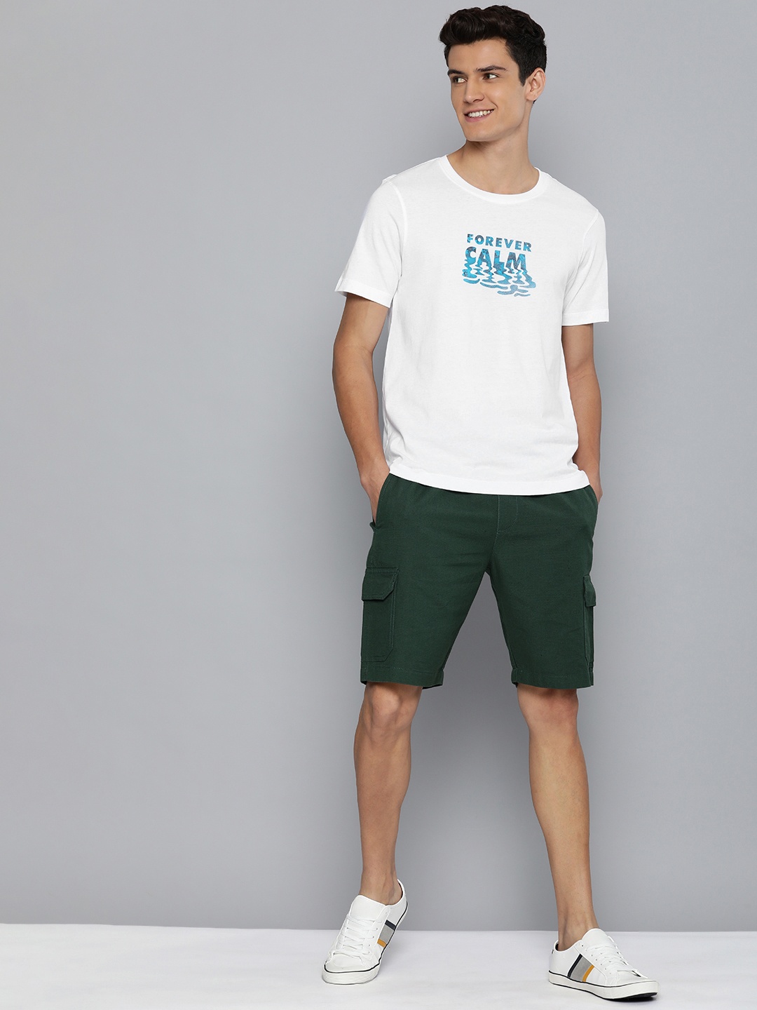 

Mast & Harbour Men White Typography Printed Pure Cotton T-shirt