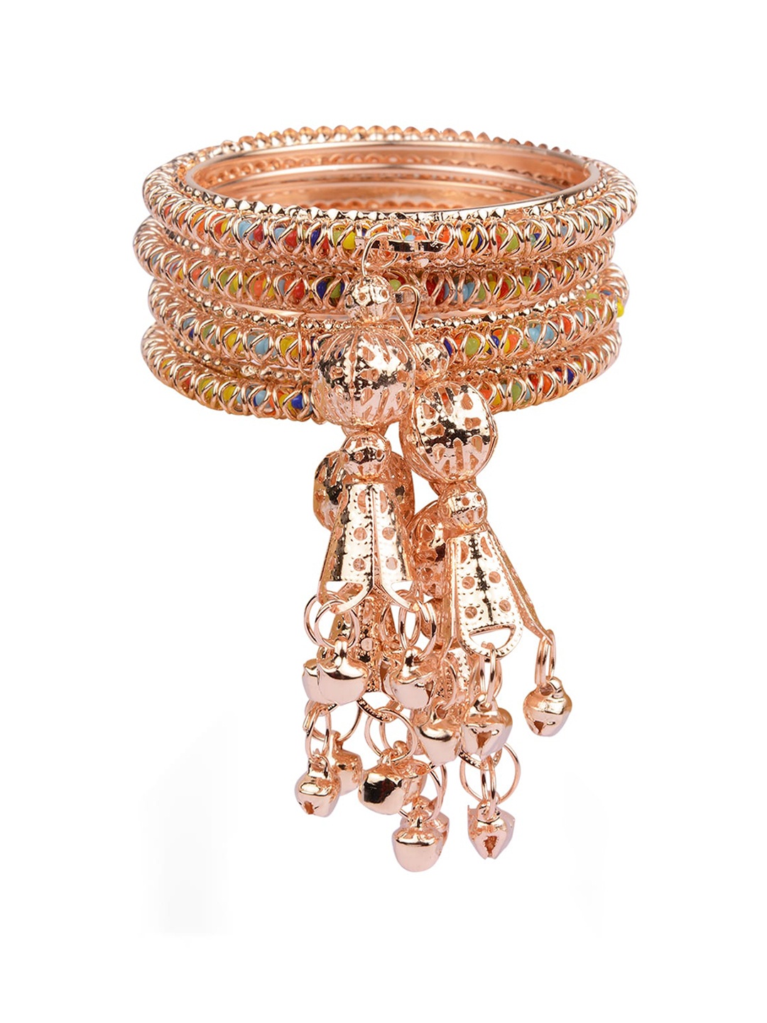 

Arendelle Girls Set Of 4 Rose Gold-Plated Bangles