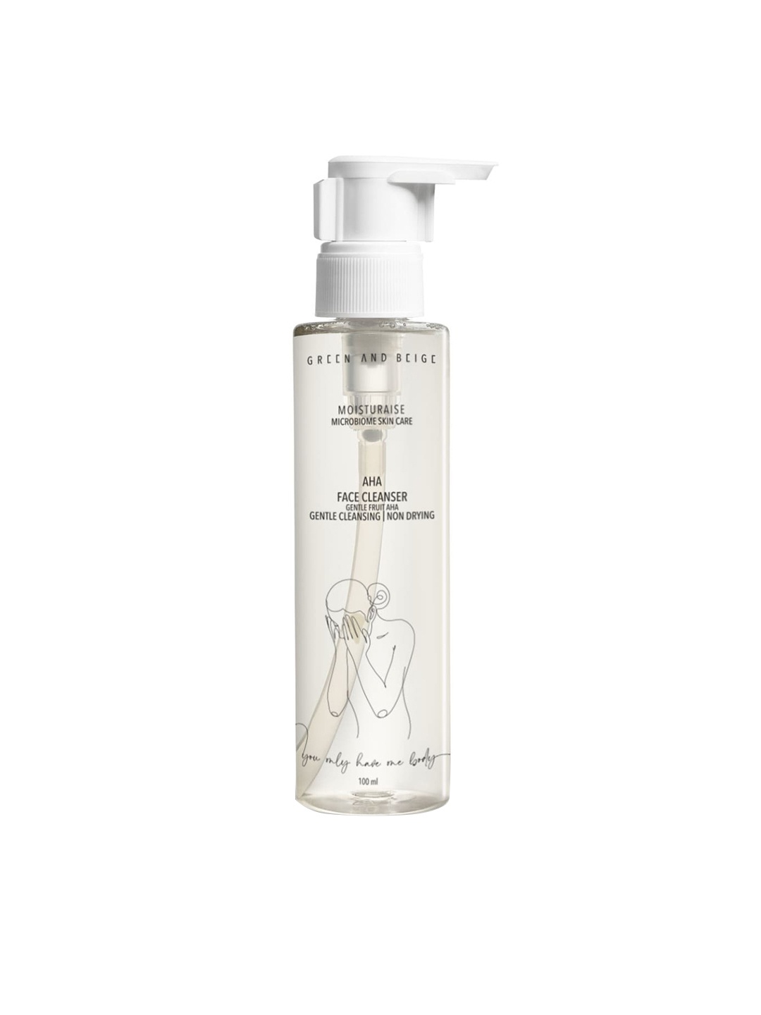 

GREEN AND BEIGE Moisturaise AHA Face Cleanser 100ml, Transparent