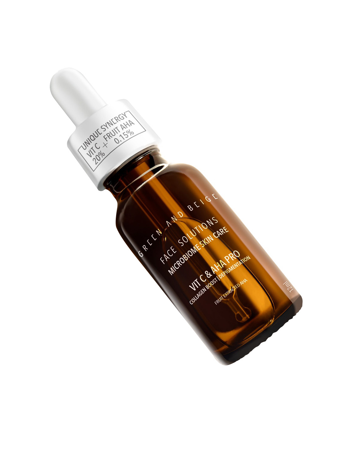 

GREEN AND BEIGE Face Solutions Microbiome Skin Care Vitamin C & AHA Pro Serum - 12 ml, Brown
