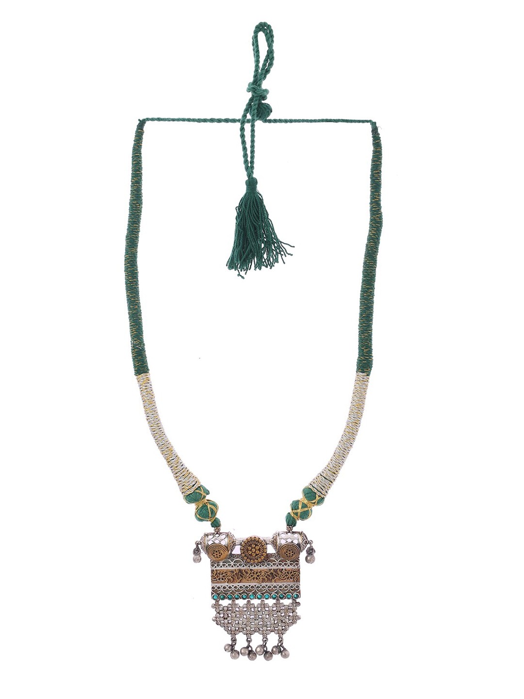 

VIRAASI Assorted Brass Antique Thread Necklace