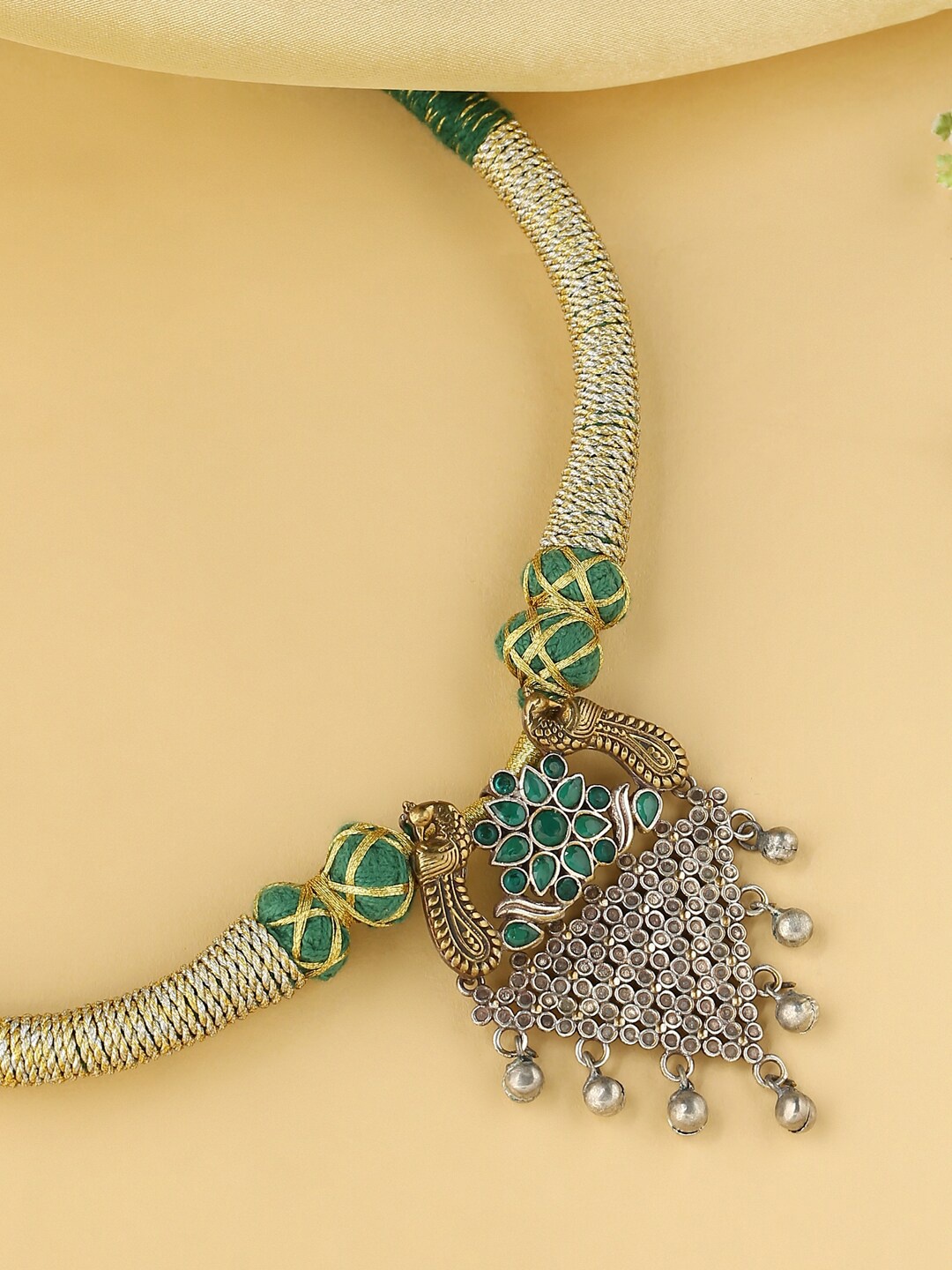 

VIRAASI Assorted Brass Handcrafted Thread Necklace