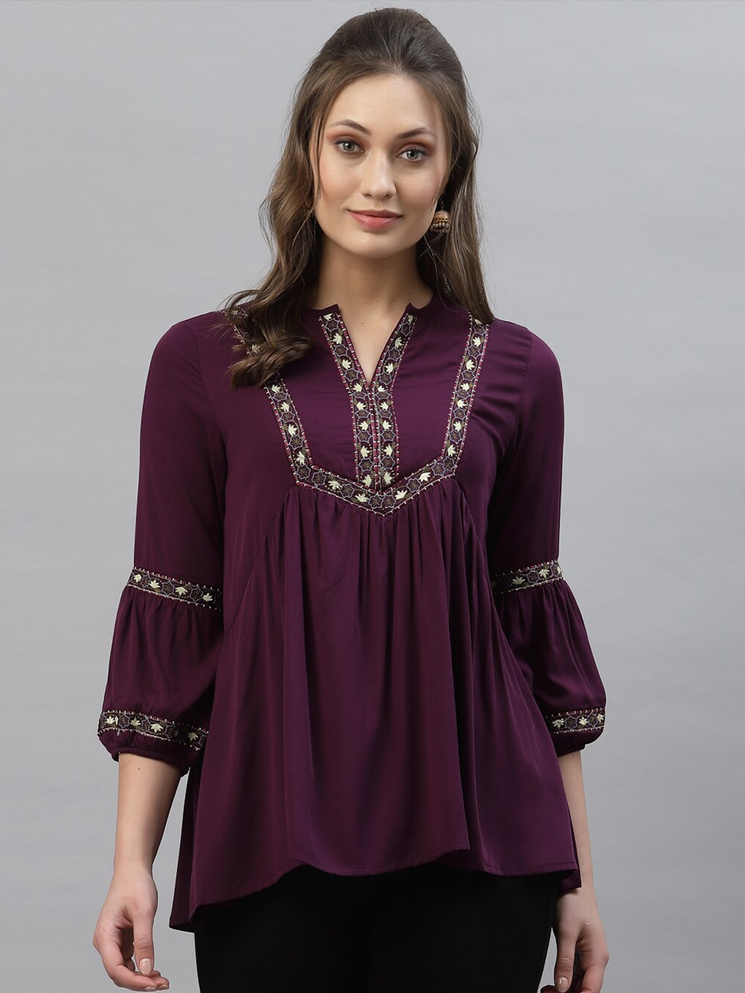 

Mode by Red Tape Women Burgundy Tunic