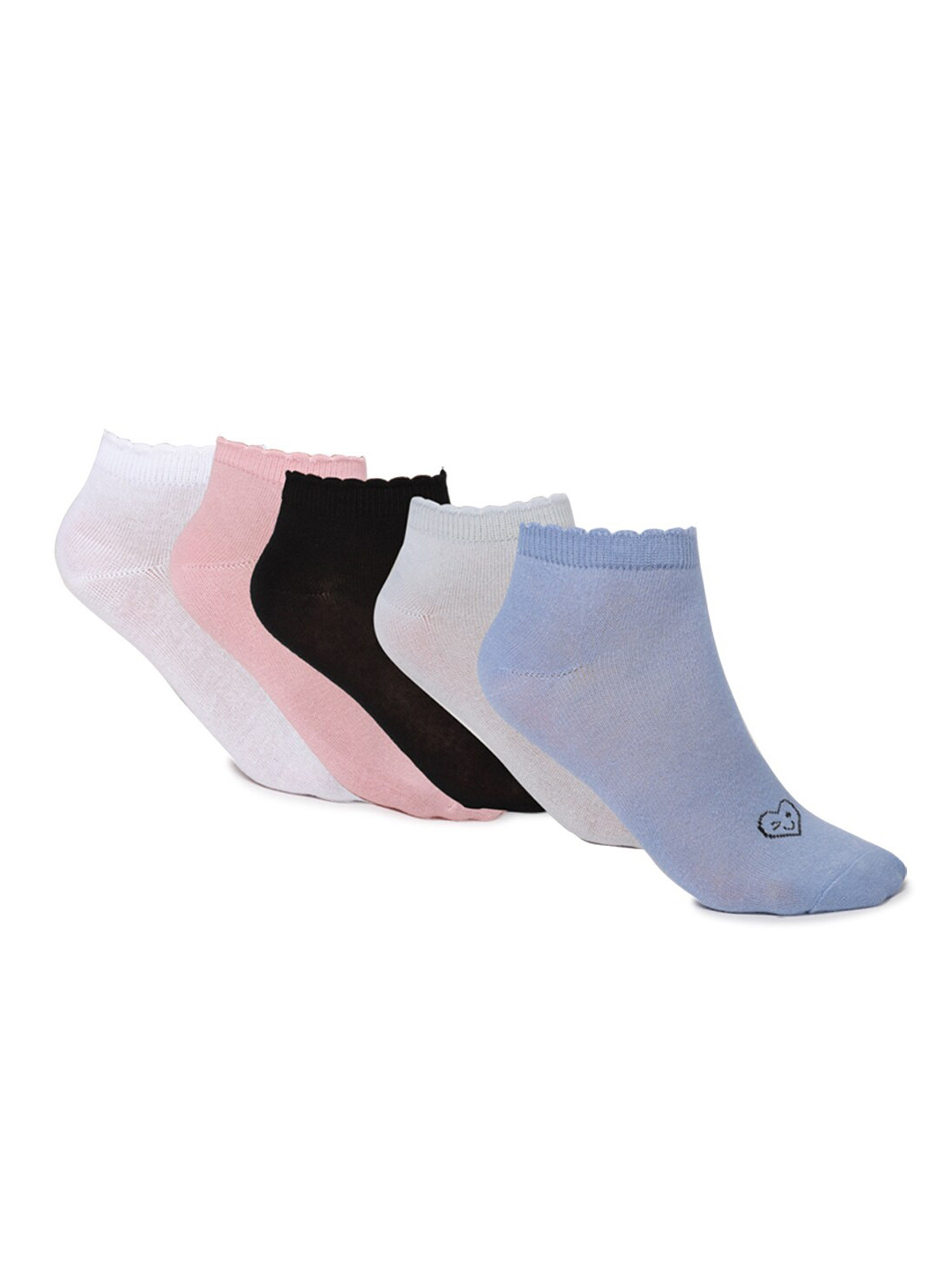 

FOREVER 21 Women Pack Of 5 Assorted Ankle-Length Socks