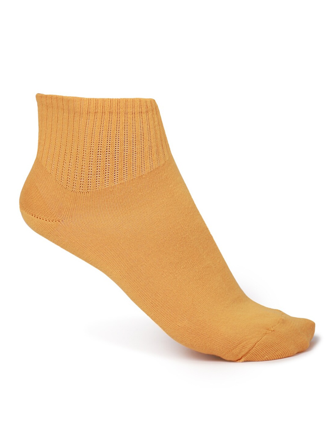 

FOREVER 21 Women Orange & White Patterned Ankle-Length Socks