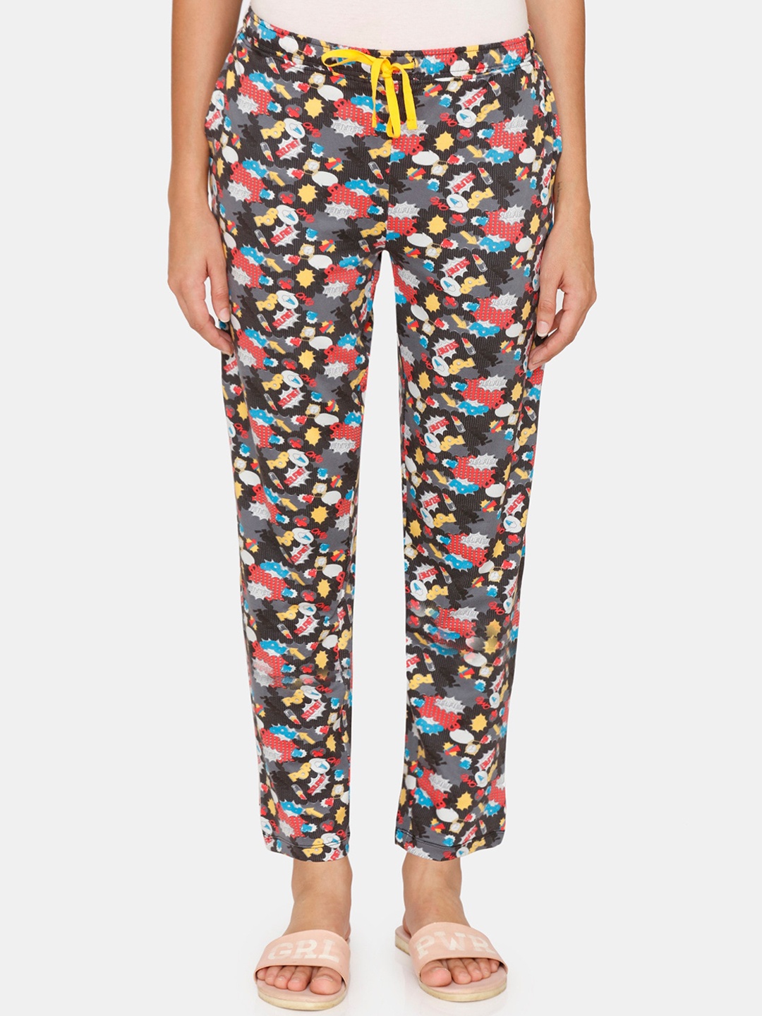 

Zivame Women Multicoloured Printed Lounge Pants, Multi