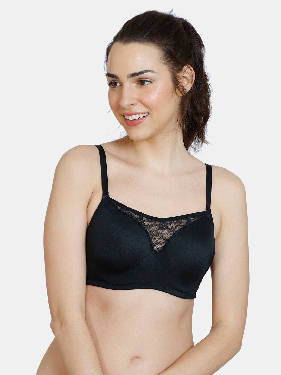 

Zivame Black Underwired Lightly Padded Bra ZI110ZFASH0BLAK