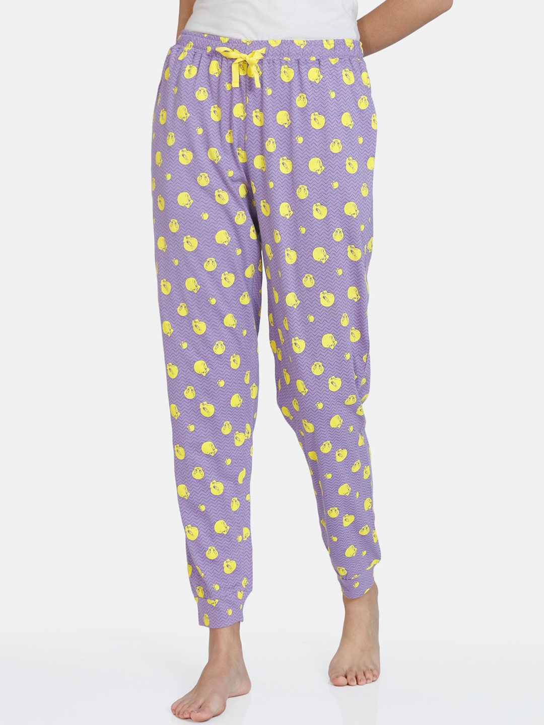 

Zivame Women Purple Looney Tunes Printed Joggers