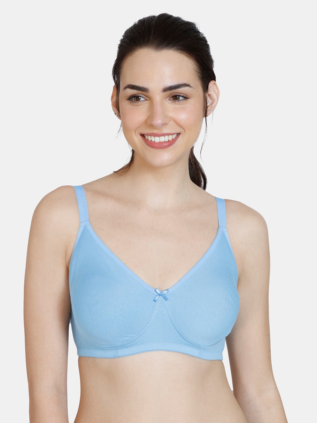 

Zivame Women Blue Solid Cotton T-Shirt Bra