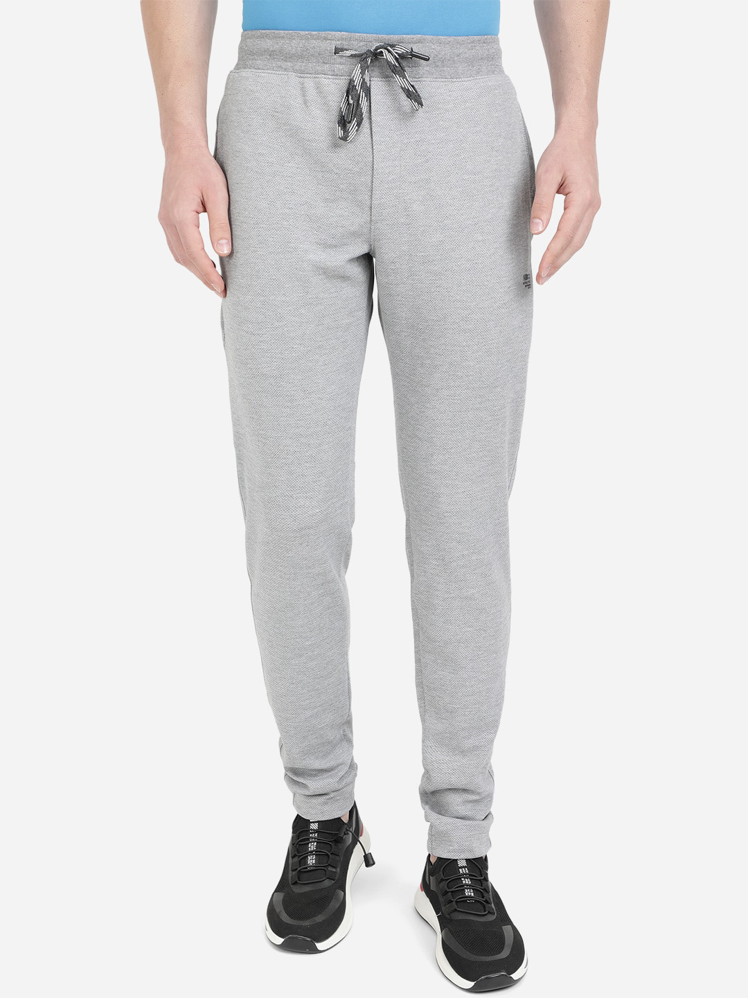 

JADE BLUE Men Grey Solid Track Pants