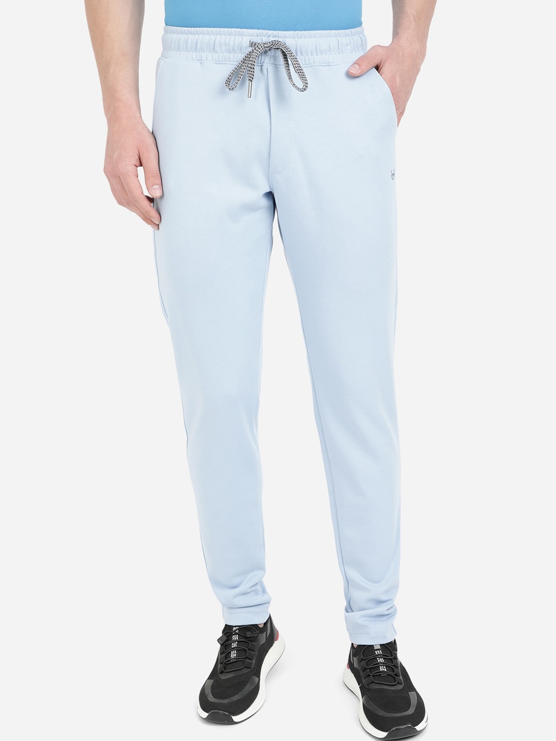 

JADE BLUE Men Blue Pure Cotton Track Pants