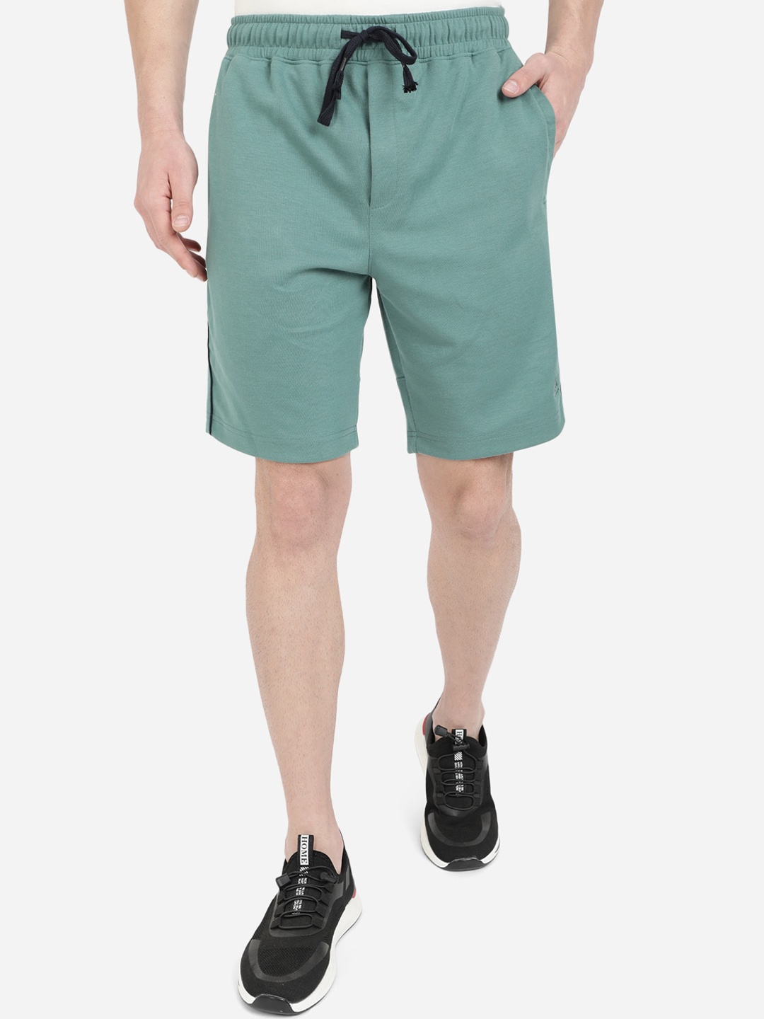 

JADE BLUE Men Green Cotton Shorts