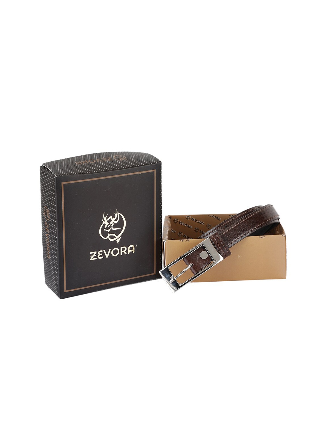

ZEVORA Women Brown Formal Slim Belt