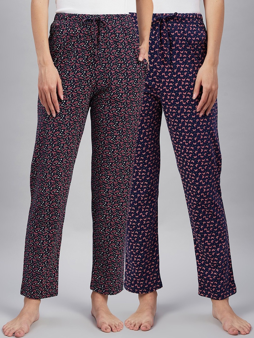 

C9 AIRWEAR Women Pack Of 2 Printed Cotton Lounge Pants, Multi