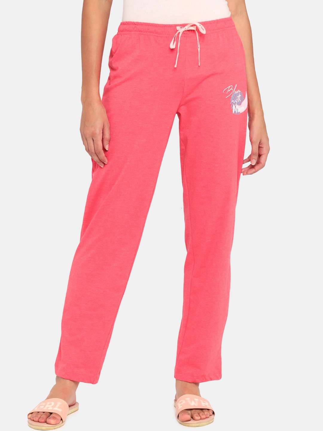 

Rosaline by Zivame Pink Solid Lounge Pant