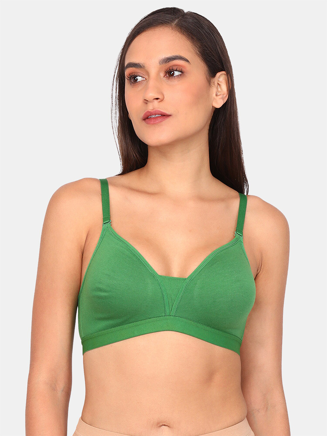 

Rosaline by Zivame Green Non Wired Medium Coverage T-shirt Bra