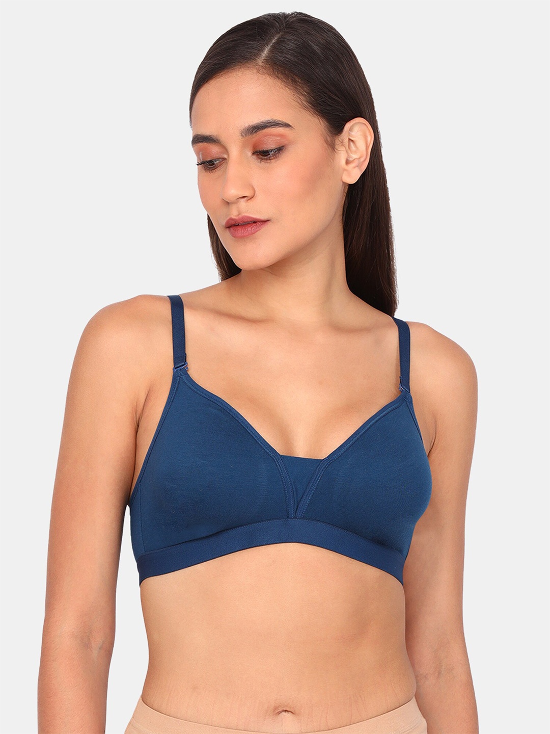 

Rosaline by Zivame Navy Blue All Day Comfort T-Shirt Bra