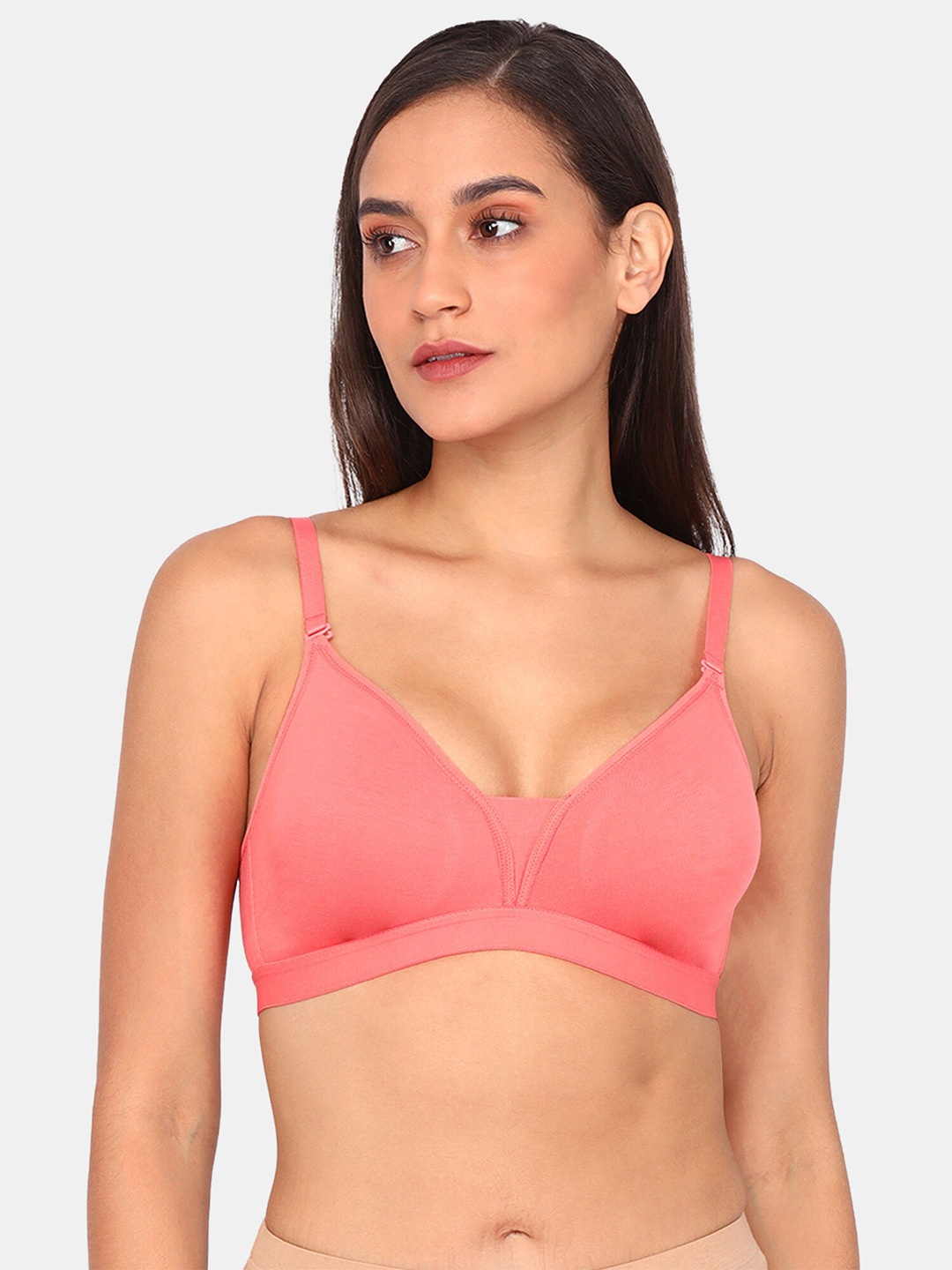 

Rosaline by Zivame Women Pink Solid Super Support T-shirt Bra