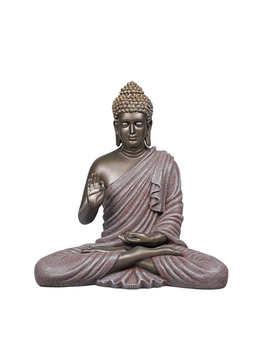 

TANSHA QUO Grey & Bronze Polyresin Buddha Showpiece