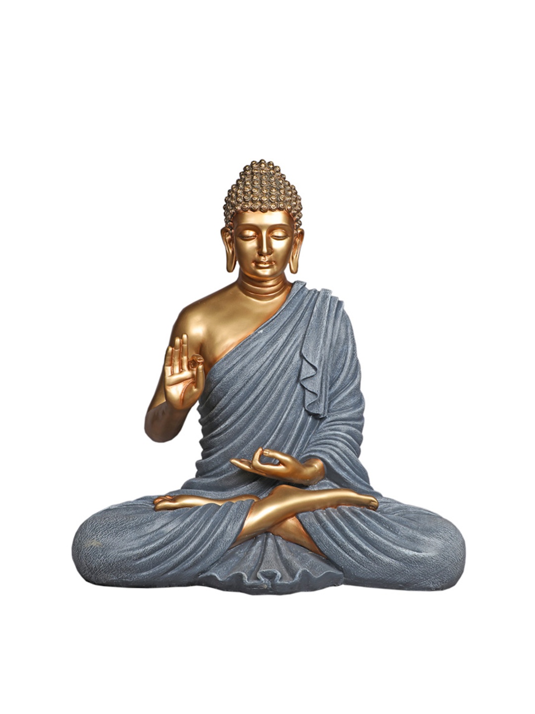 

TANSHA QUO Gold-Toned & Blue Blessing Buddha Showpiece