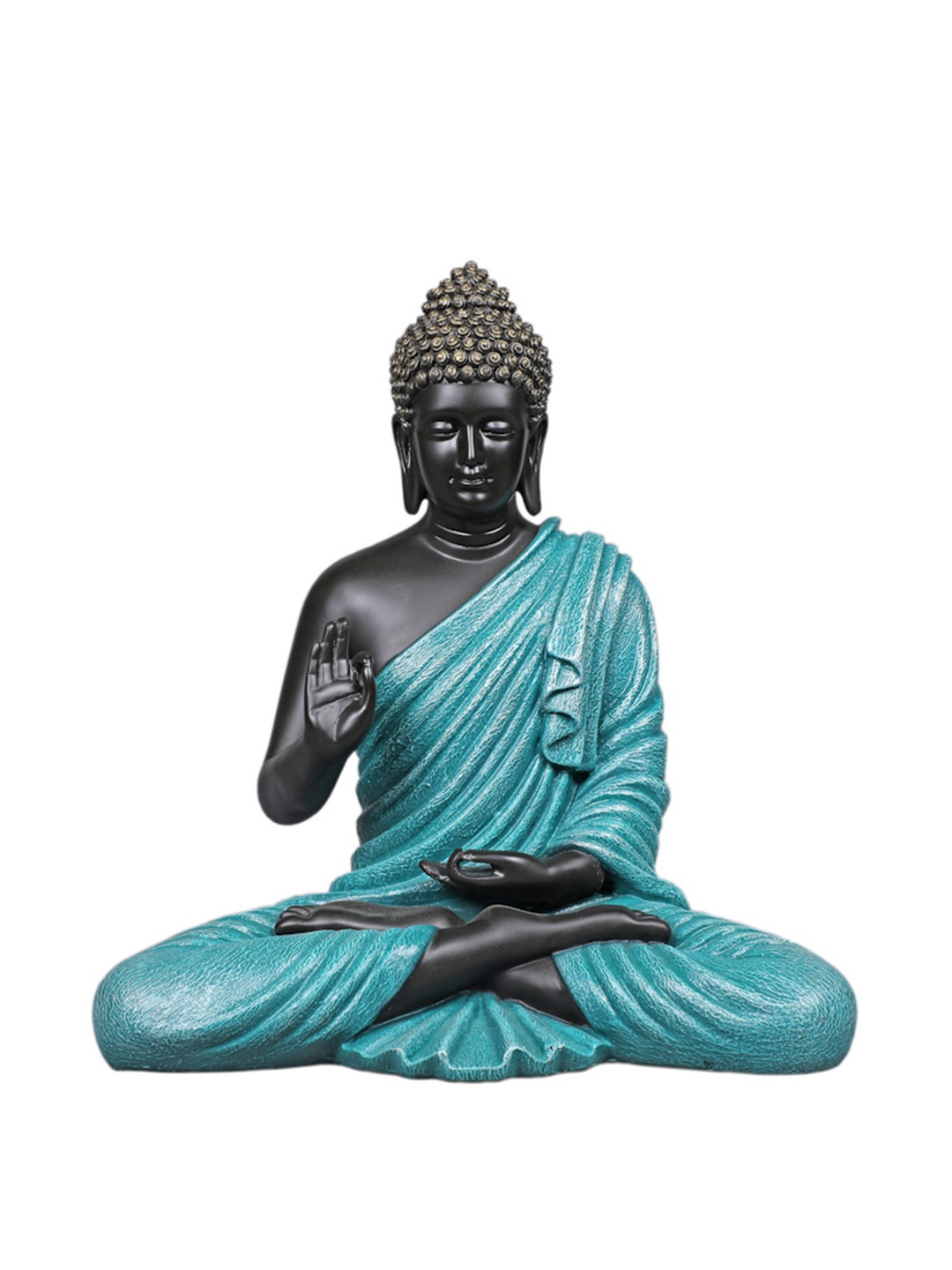 

TANSHA QUO Black & Sea Green Blessing Buddha Showpiece