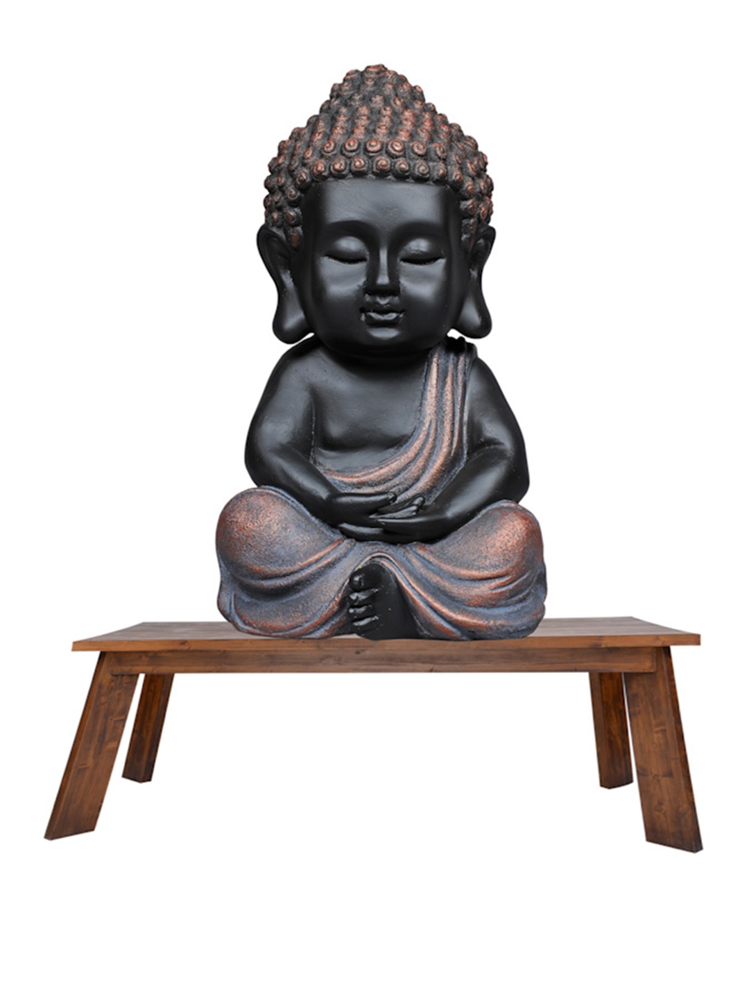 

TANSHA QUO Bronze Polyresin Meditative Monk Decorative Showpiece