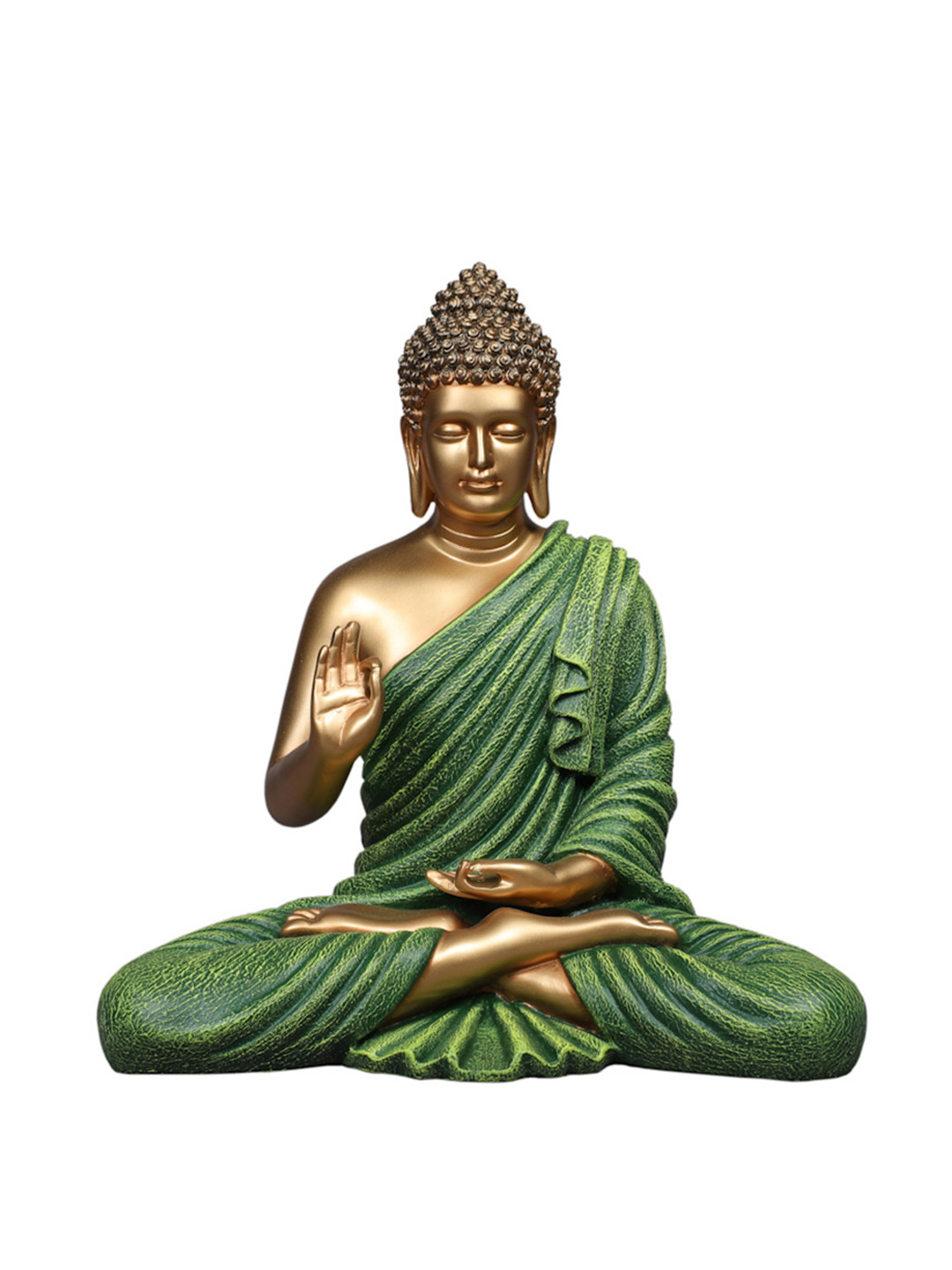 

TANSHA QUO Gold & Green Blessing Buddha Decorative Showpieces