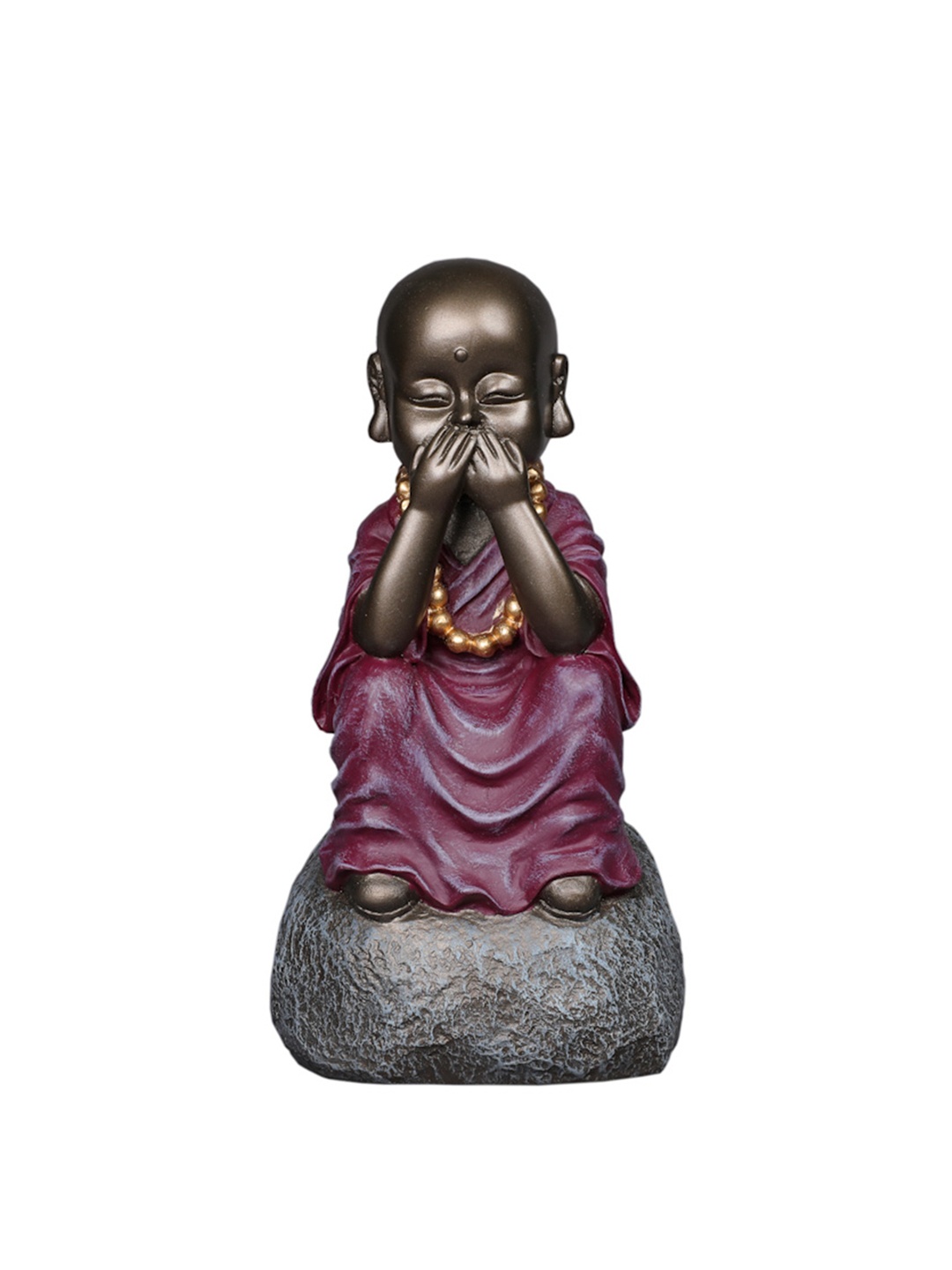 

TANSHA QUO Grey & Red Tatva Monk Showpiece