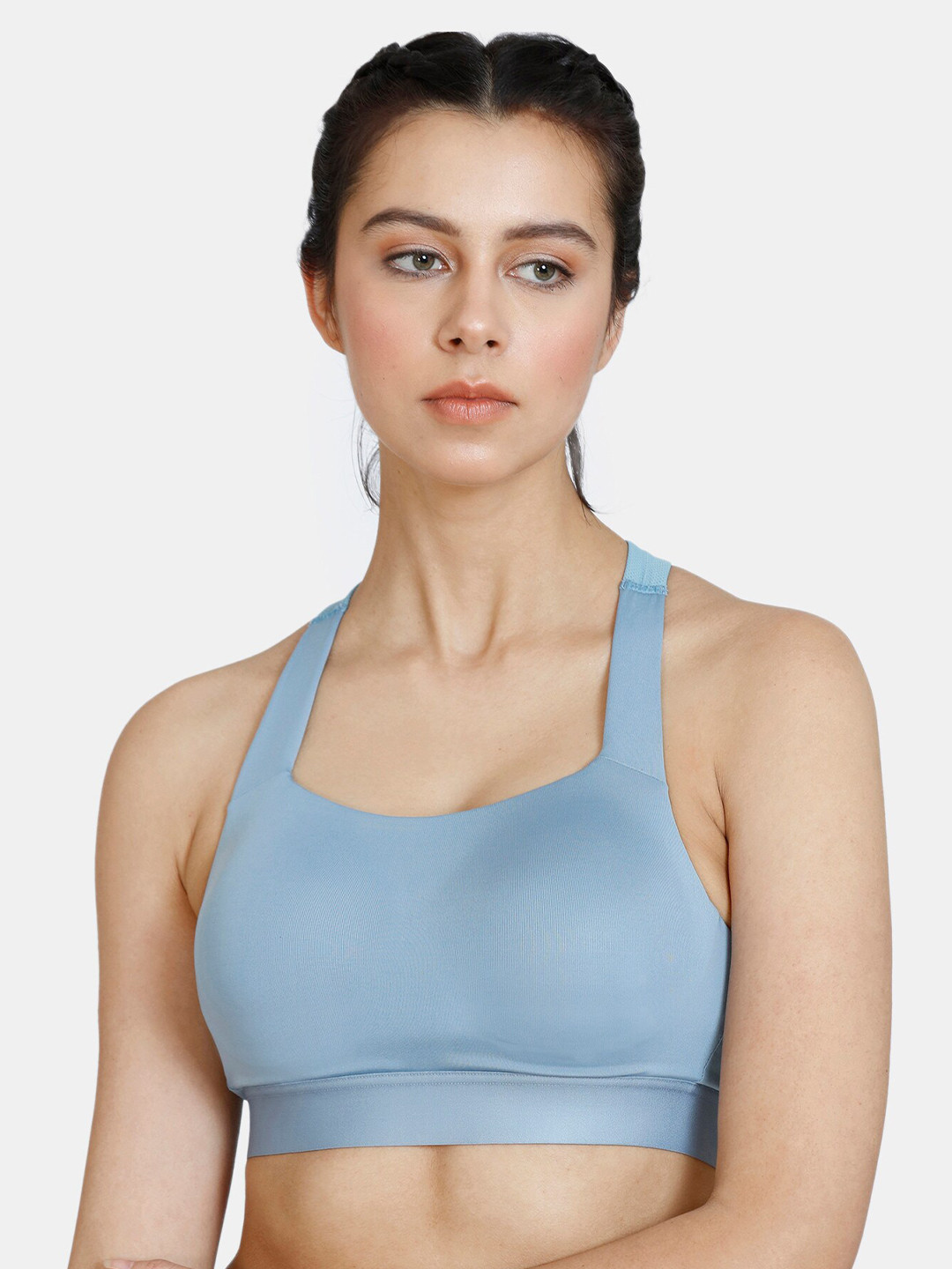 

Zelocity by Zivame Blue Workout Lightly Padded Sports Bra