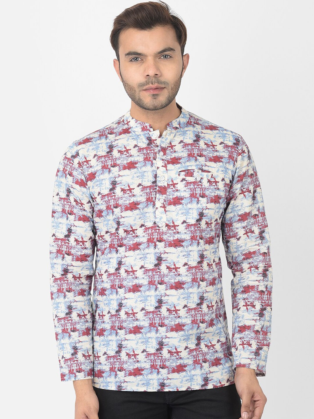 

DEYANN Men White Yoke Design Pathani Kurta