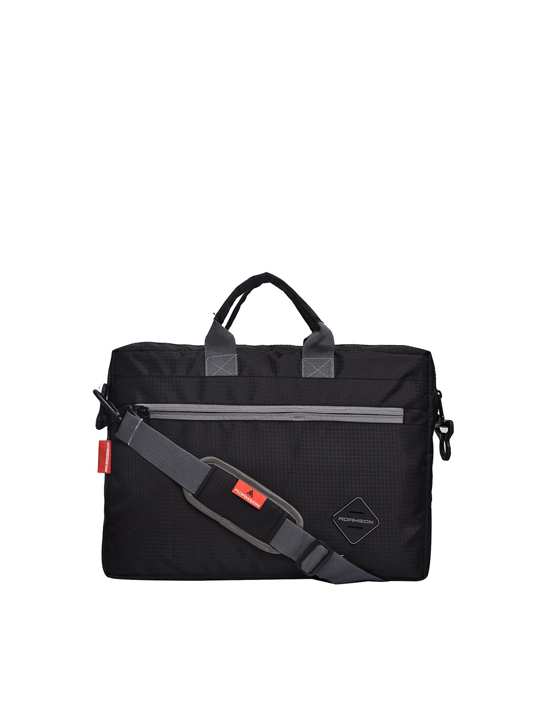 

ADAMSON Men Black Checked Messenger Bag