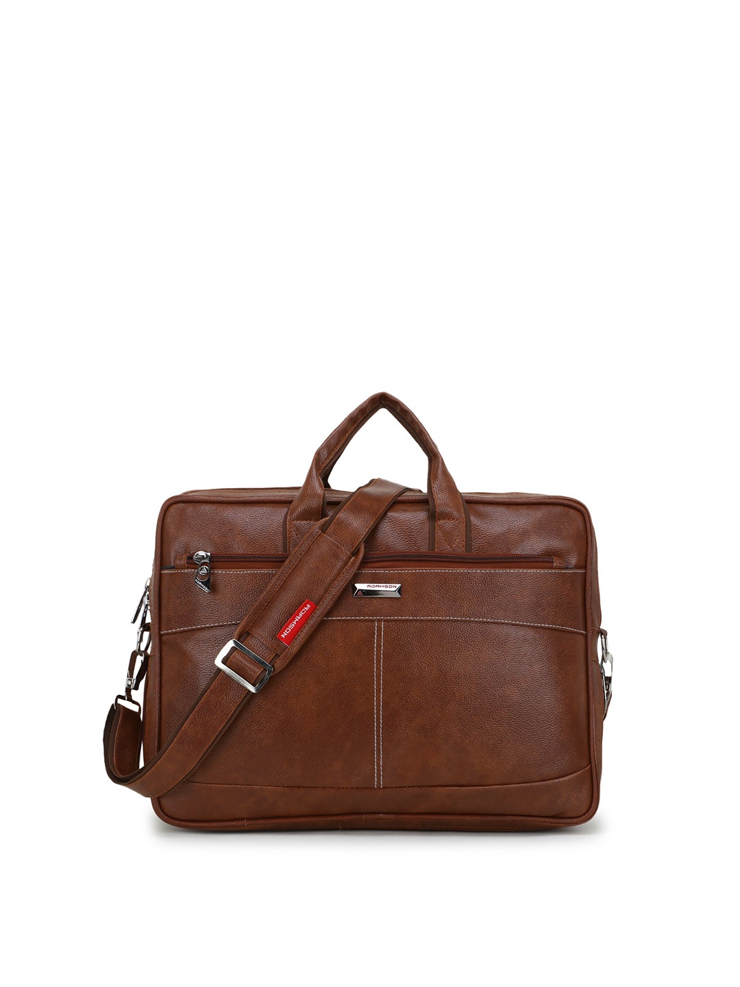 

ADAMSON Men Tan Colourblocked Messenger Bag