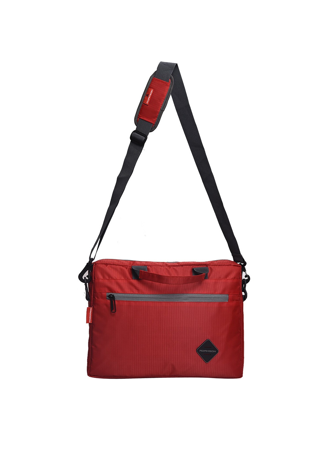

ADAMSON Men Red Checked Messenger Bag