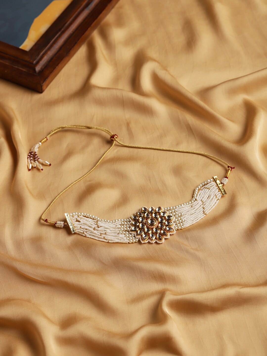 

Ruby Raang Gold-Toned & Gold-Toned Brass Gold-Plated Handcrafted Necklace