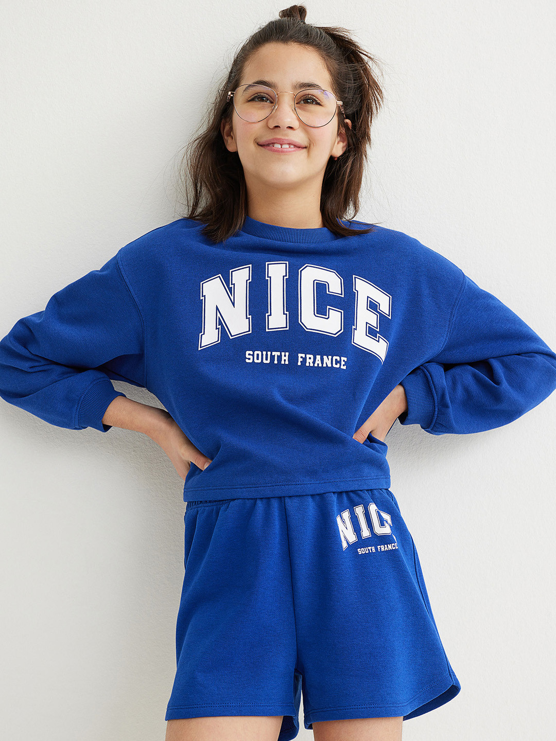 

H&M Girls Blue 2-Piece Sweatshirt Set