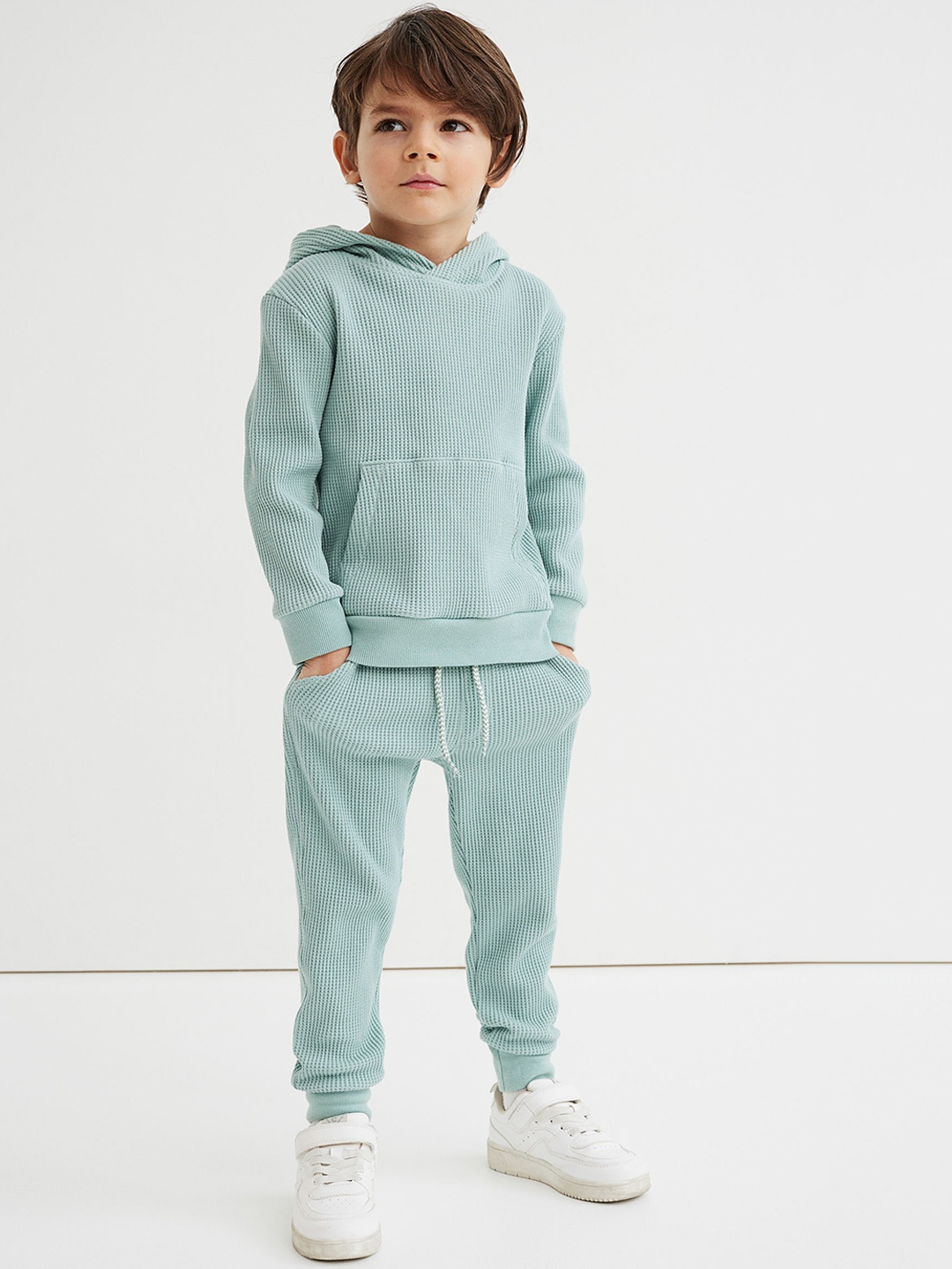 

H&M Boys Turquoise Blue Cotton-Blend Joggers