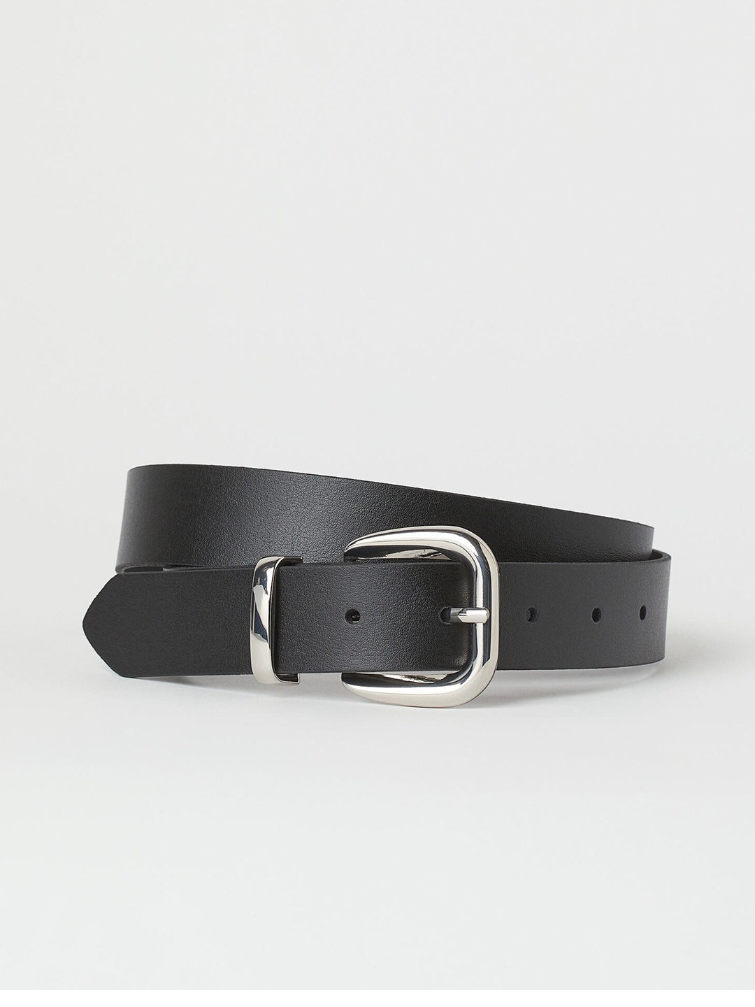 

H&M Women Black Solid Leather Belt