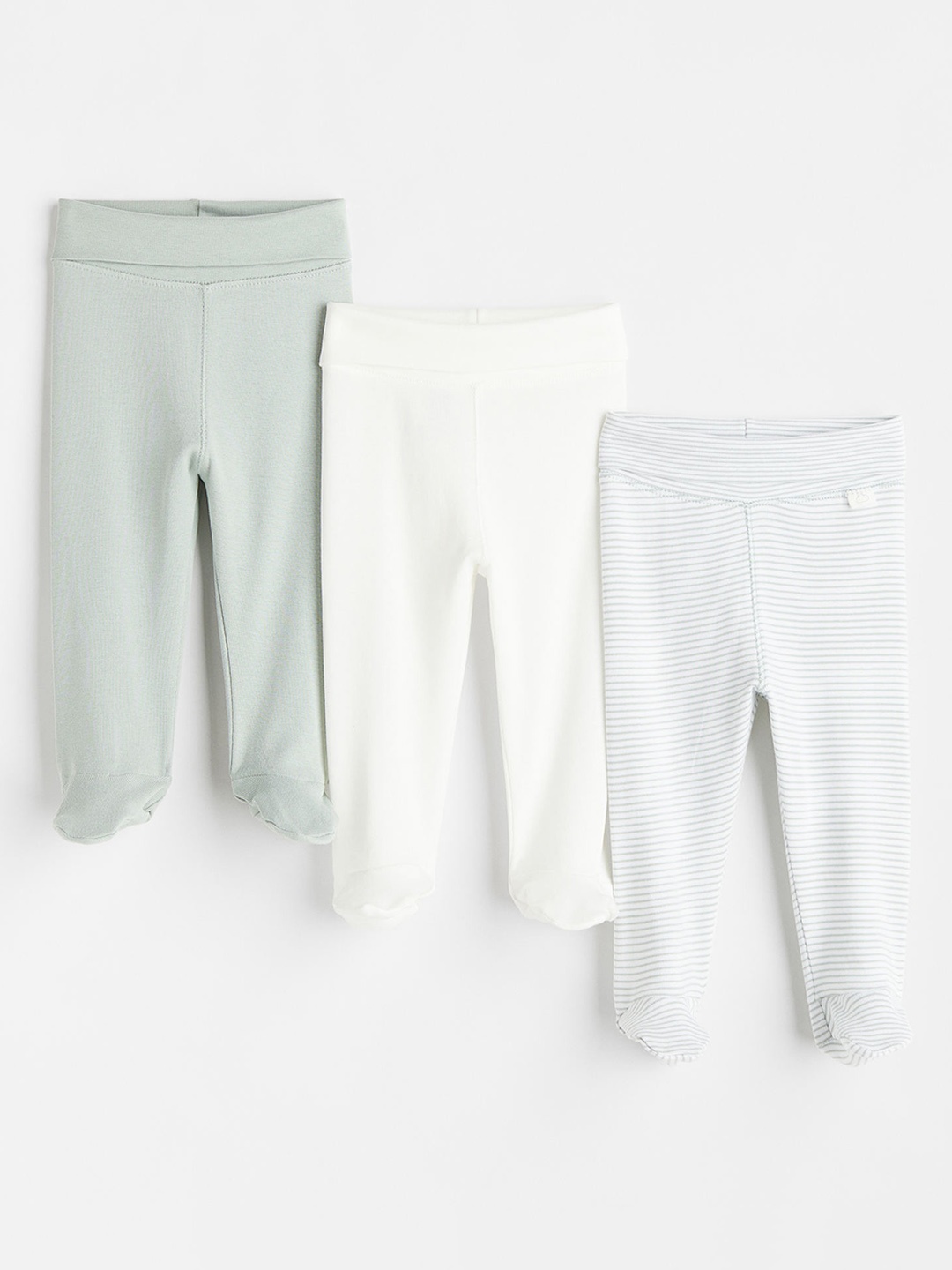 

H&M Girls White 3-Pack Trousers