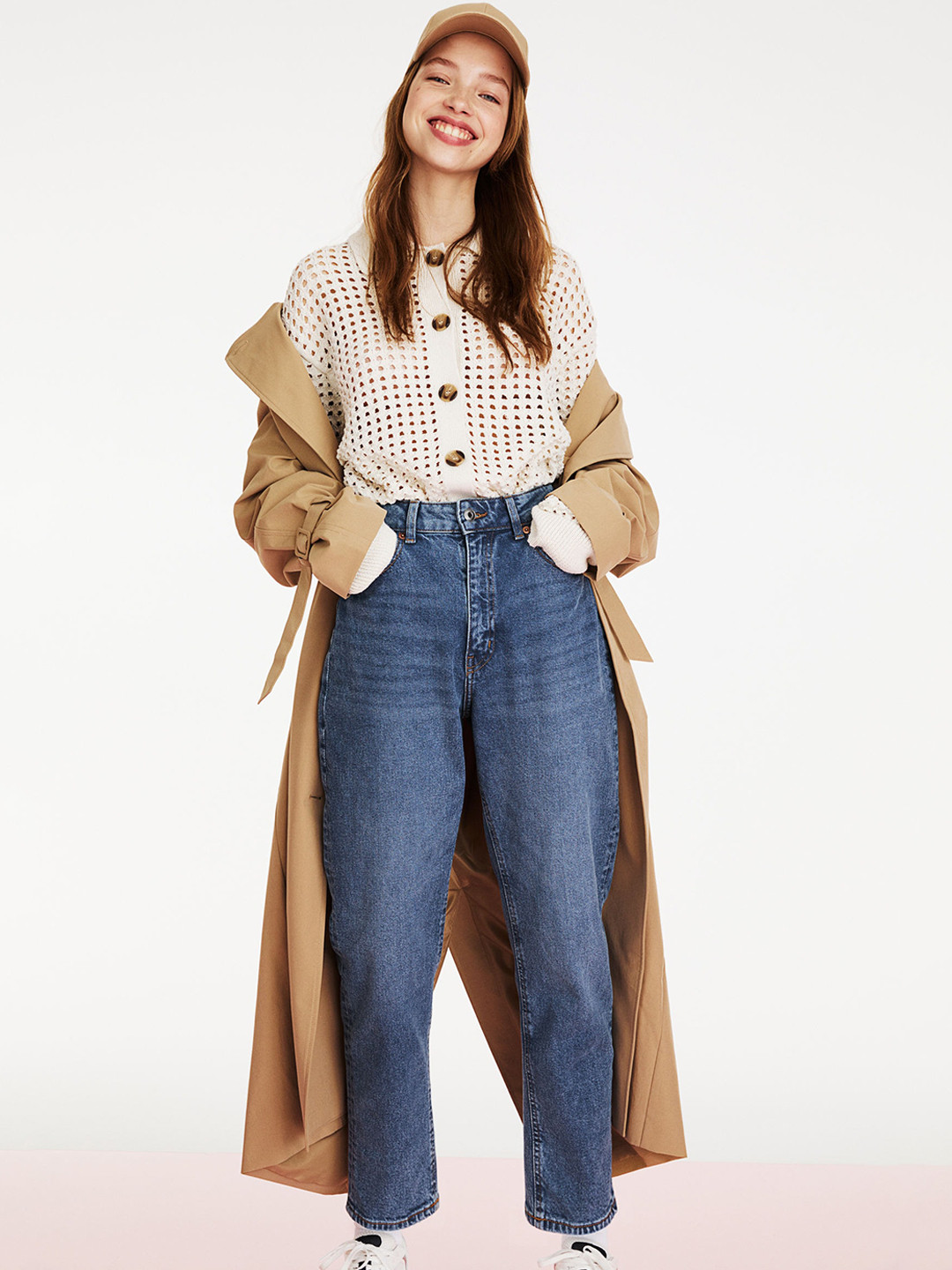 

H&M Women Blue Slim Mom High Ankle Jeans