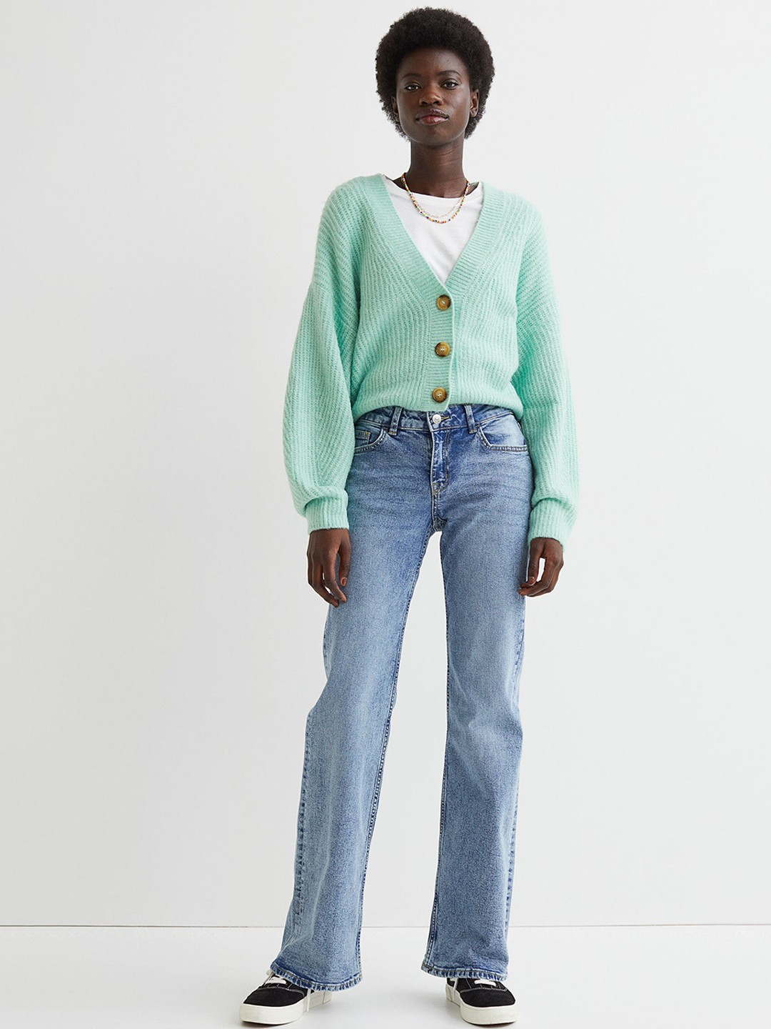 

H&M Women Blue Flare Low Jeans