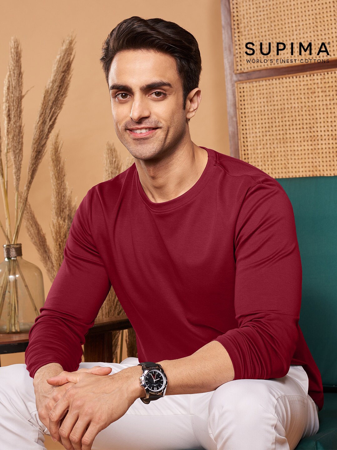 

The Souled Store Men Maroon Solid T-shirt