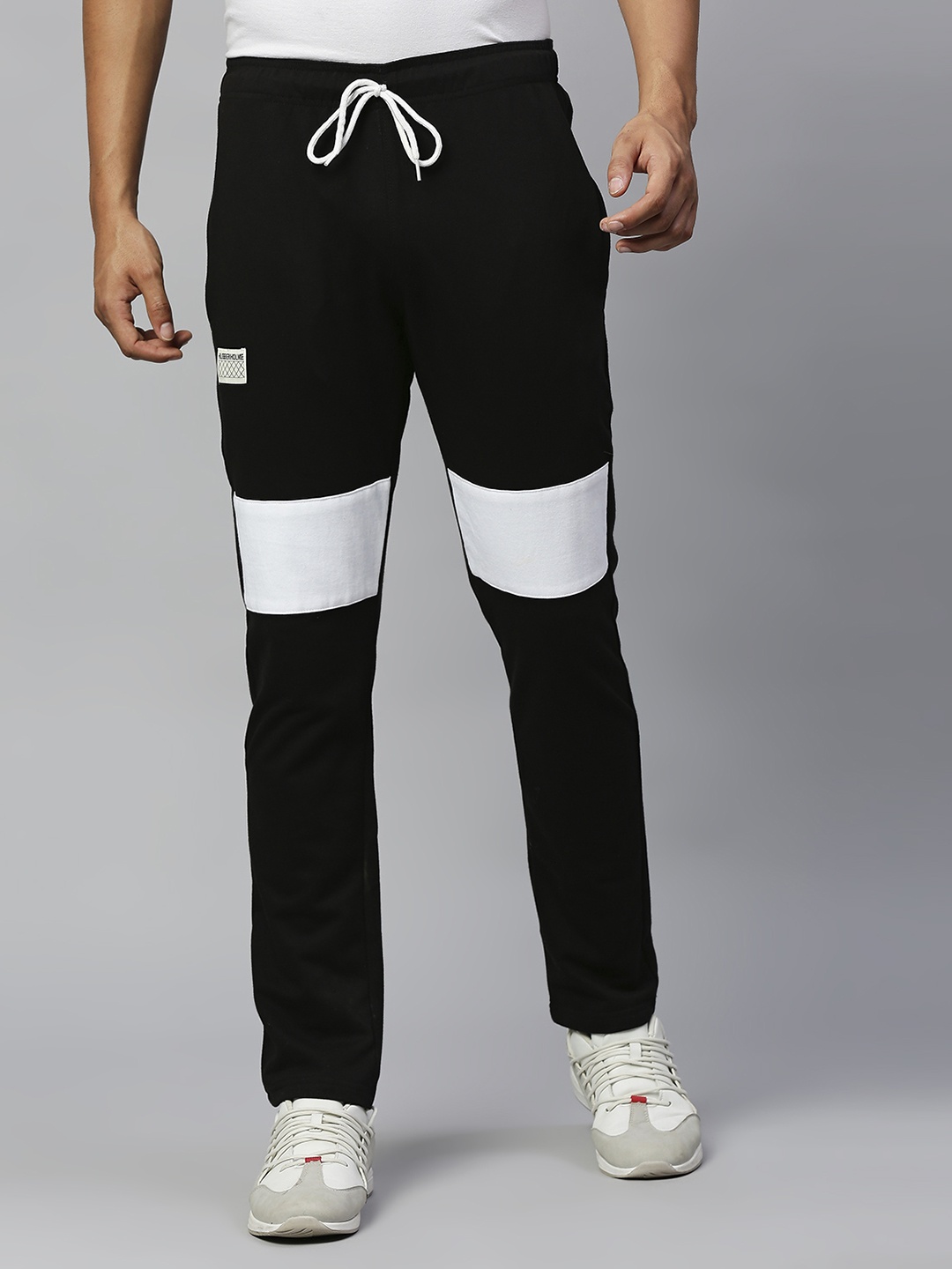 

Hubberholme Black Printed Detail Slim Track Pants
