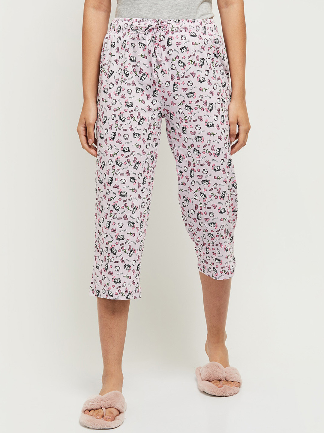 

max Women Lavender Printed Pure Cotton Lounge Pant